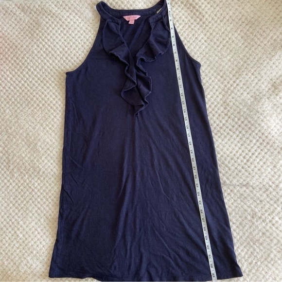 Lilly Pulitzer Shay Ruffle Tank Dress Navy Cotton Size Small - Picture 11 of 12